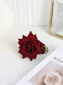 1pc French Romantic Rose Curtain Tieback Party Decorative Sheer Curtain Clip, Suitable For Living Room Bedroom Window Decoration, Wedding, Valentine'S Day, Home Decor Gifts Birthday Graduation - Burgundy - View 7