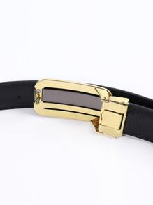 男士皮帶平滑扣飾商業長褲休閒皮帶