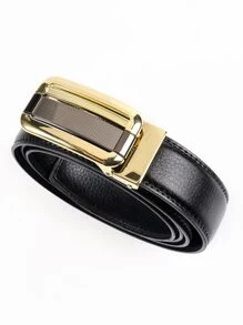 男士皮帶平滑扣飾商業長褲休閒皮帶