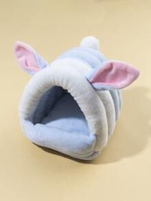 1 pieza Cama para mascotas con diseño de conejo de dibujos animados - Azul y blanco - Ver 2