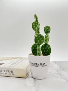 1pc Artificial Potted Cactus - Green - View 1