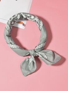 Paisley Print Bandana - Grey - View 1