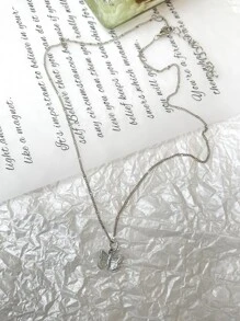 DAZY 蝴蝶墜飾項鍊 - 銀色 - 查看 7