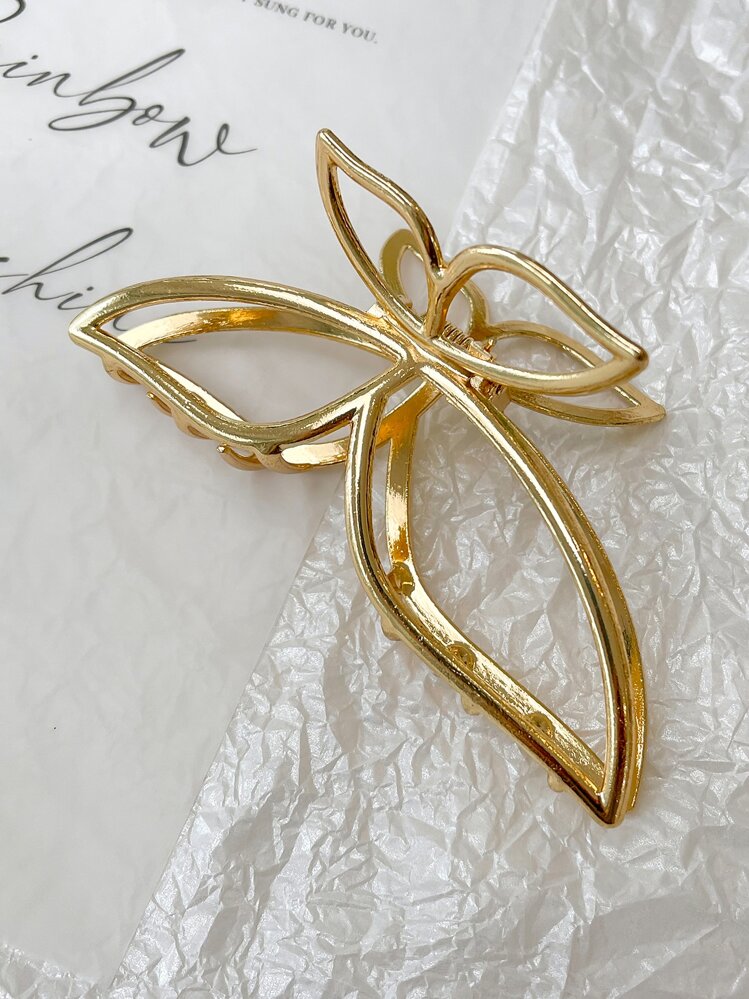 DAZY Butterfly Shape Hair Claw Street Claw Clips Hair Clips Hair Jaw Clip Hair Clamps Hair Clutch Hair Catcher Clip - Gold - View 3