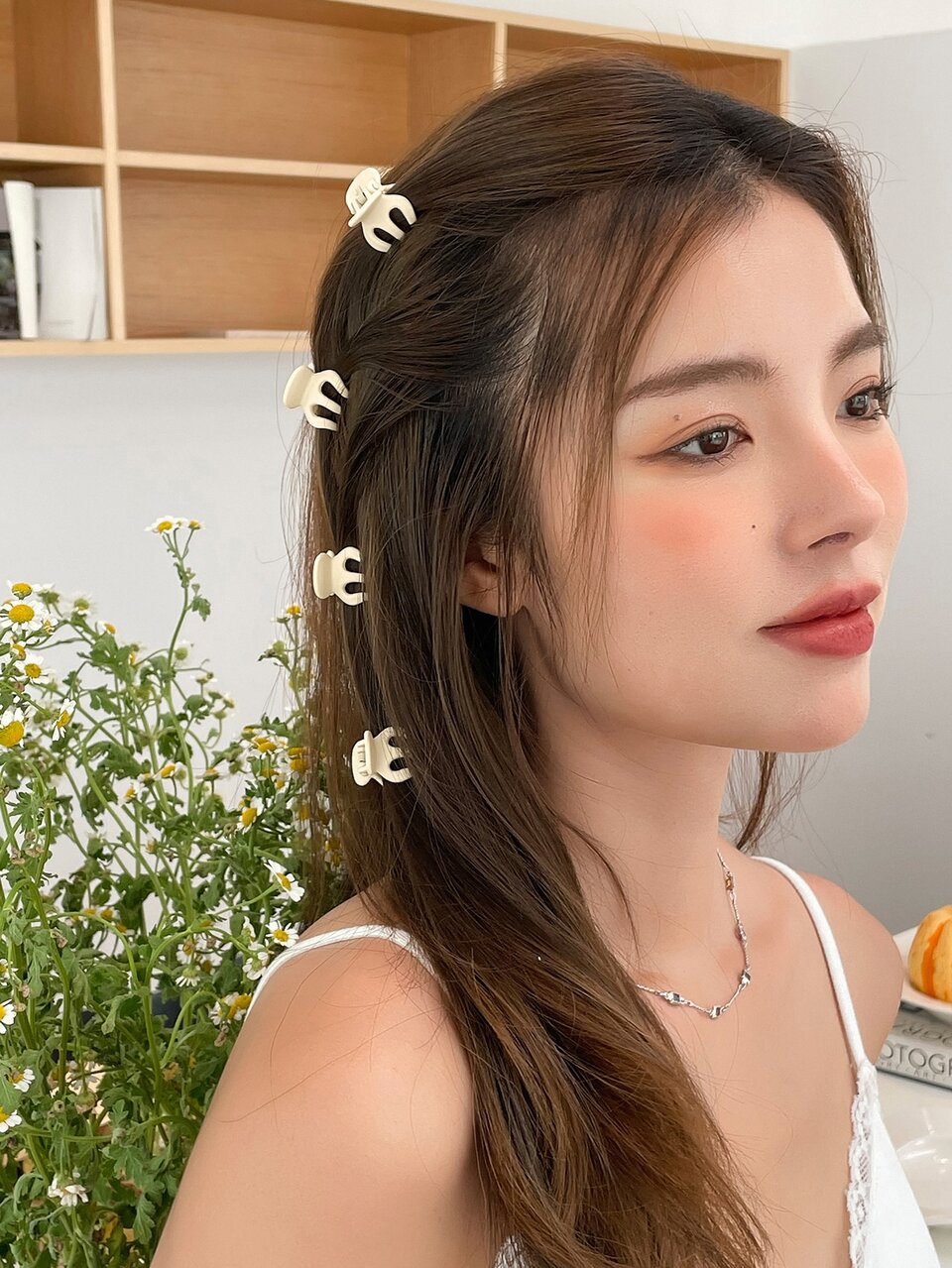 10pcs Two Tone Small Hair Claw