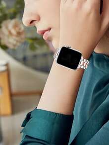 Correa de reloj de acero inoxidable compatible con Apple Watch - Multicolor - Ver 5