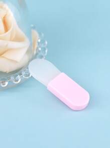 Cepillo de hoja de cara de silicona, 1 pieza Mini espátula de maquillaje Herramientas de belleza portátiles para barro facial, Hoja cosmética Arcilla facial, Hoja de ojos, Suero, Crema - Rosa - Ver 3