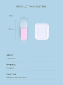 Cepillo de hoja de cara de silicona, 1 pieza Mini espátula de maquillaje Herramientas de belleza portátiles para barro facial, Hoja cosmética Arcilla facial, Hoja de ojos, Suero, Crema - Rosa - Ver 6