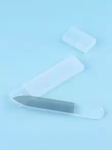 1入組納米玻璃指甲銼和指甲緩衝墊拋光器專業水晶美甲工具套件，適用於天然指甲 - 無色 - 查看 1