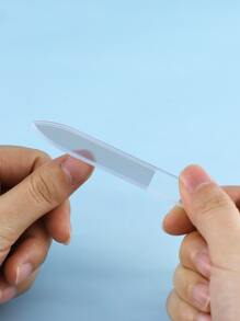 1入組納米玻璃指甲銼和指甲緩衝墊拋光器專業水晶美甲工具套件，適用於天然指甲 - 無色 - 查看 2