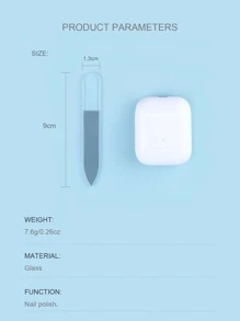 1入組納米玻璃指甲銼和指甲緩衝墊拋光器專業水晶美甲工具套件，適用於天然指甲 - 無色 - 查看 3