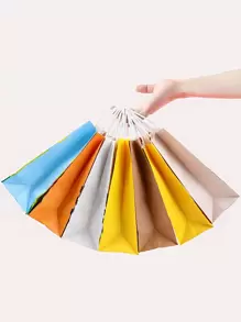 7 chiếc/14 chiếc Túi quà giấy Kraft chủ đề động vật dễ thương, Túi đựng quà dự tiệc - Nhiều màu - Xem 3