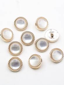 10pcs Bead Decor Button - Beige - View 12