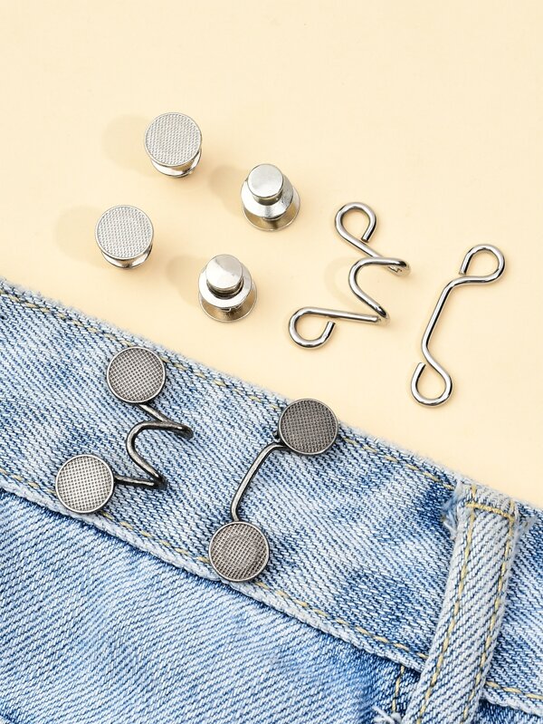 2sets Jeans Waist Retraction Buckles Jeans Resize Form Handy Convenient