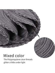 Tấm lót dệt tròn 1pc - Màu xám đen - Xem 6