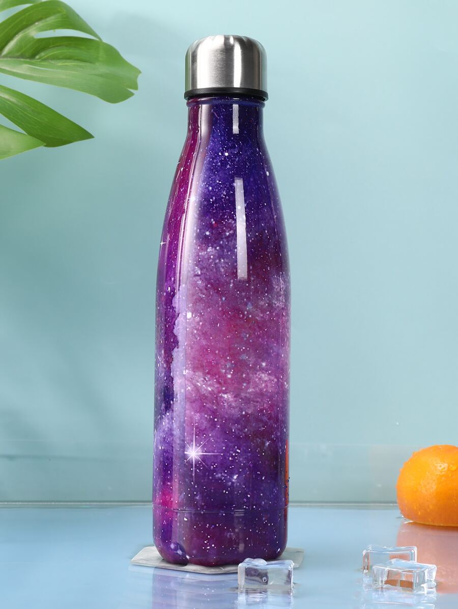 1入組星空圖案不銹鋼保溫瓶 - 彩色 - 查看 1