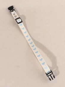 1pc Jacquard Soft Breathable Pet Collar With Heart Pattern, Suitable For Small Cats And Dogs (Not Suitable For Large Dogs) - Multicolor - View 5