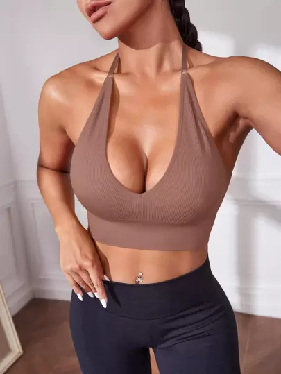 Menodora SHEIN Sport Backless Crop Sports Bra