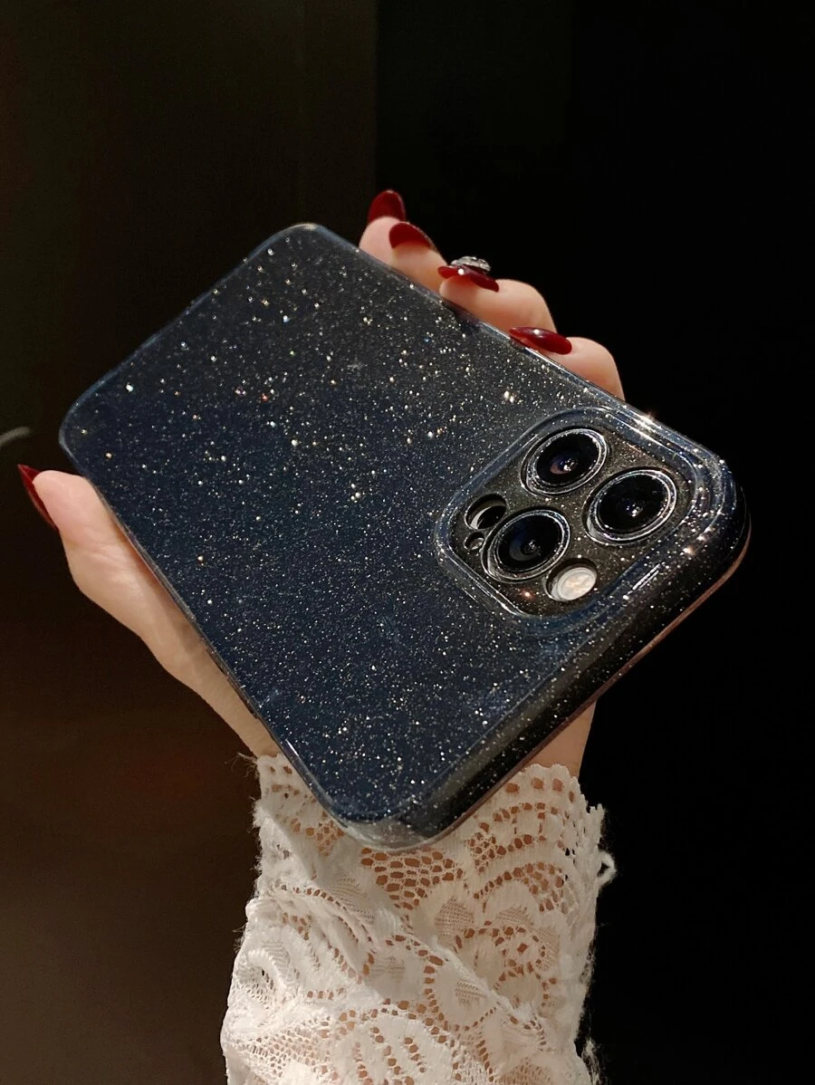 Glitter Phone Case - Black - View 1