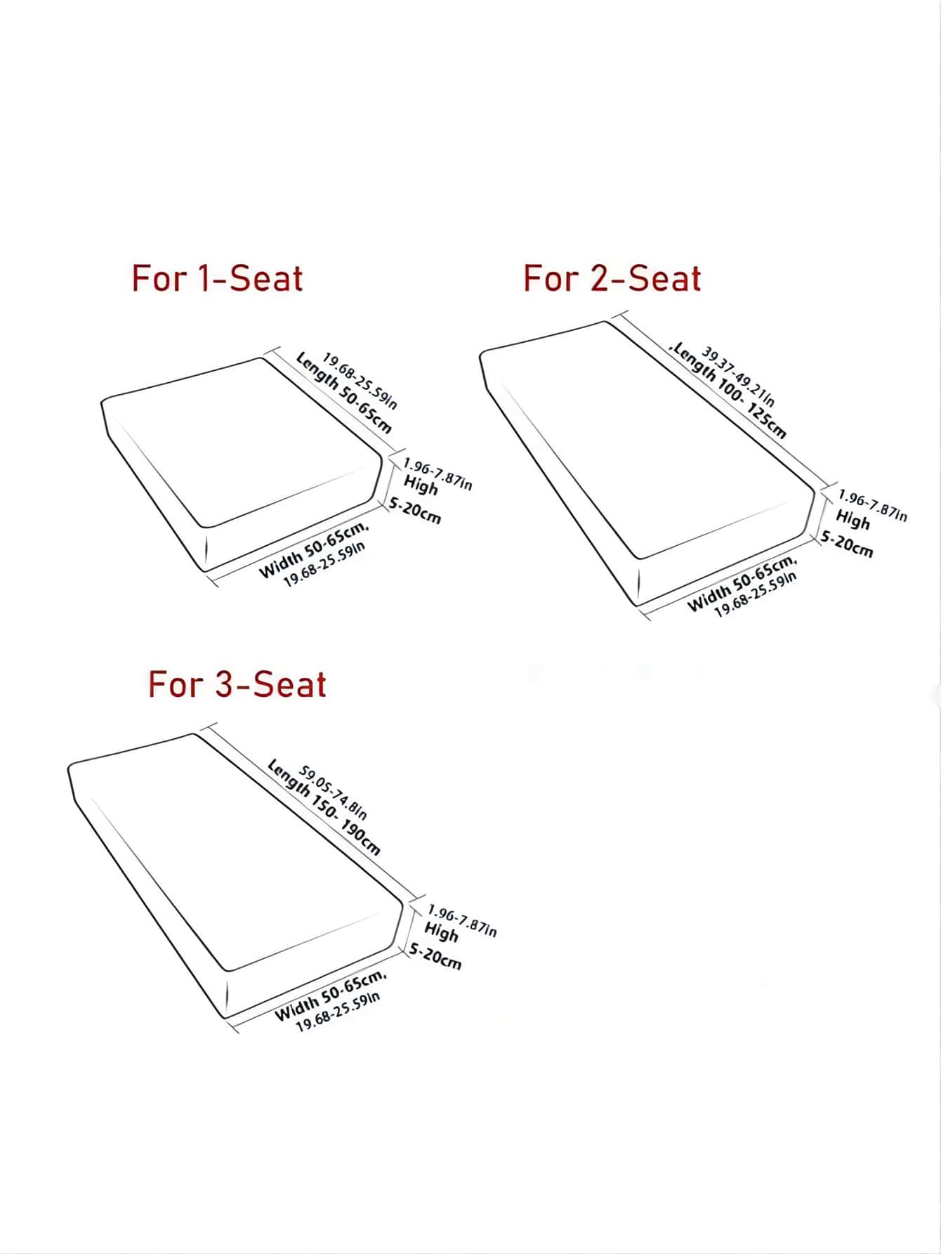 1pc Geometrisch Patroon Rekbare Sofa Seat Cover - Veel kleurig - Bekijken 3