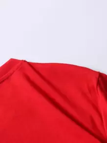 Manfinity Hypemode Men Cartoon Face Print Tee - Red - View 3