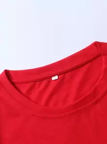 Manfinity Hypemode Men Cartoon Face Print Tee - Red - View 5