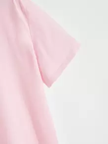 Manfinity Hypemode Men Cartoon Face Print Tee - Baby Pink - View 4