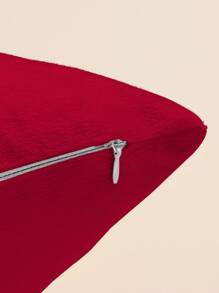 Plain Cushion Cover Without Filler, Red Simple Throw Pillow Case, For Sofa, Living Room, Home Decor - Red - View 4