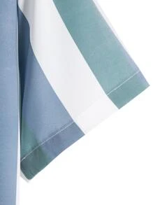 Manfinity Homme Hombres Camisa de rayas combinadas