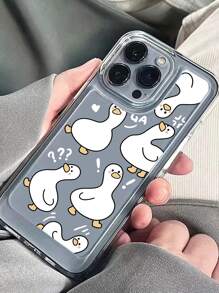 Cartoon Duck Clear Phone Case - Multicolor - View 4