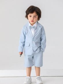 3 件套男士绅士西装套装，适合男孩生日派对、1 岁生日、婚礼、宴会