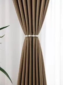 素色1片遮光窗簾 - 棕色 - 查看 7