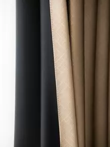 素色1片遮光窗簾 - 棕色 - 查看 3