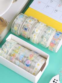 5 miếng dán trang trí trong suốt hoa văn dễ thương cho đồ thủ công tự làm, Gói quà, Đồ dùng làm sổ lưu niệm, Tạp chí Bullet, Người lập kế hoạch, Trang trí tiệc - Nhiều màu - Xem 2