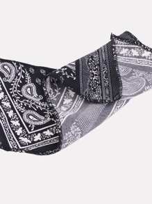 1 pieza de gorro de noche elástico impreso de pala ancha para mujeres, gorro de quimioterapia, gorro de turbante adecuado para usar en primavera y verano gorro de satén - Multicolor - Ver 3