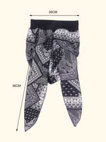 1 pieza de gorro de noche elástico impreso de pala ancha para mujeres, gorro de quimioterapia, gorro de turbante adecuado para usar en primavera y verano gorro de satén - Multicolor - Ver 5