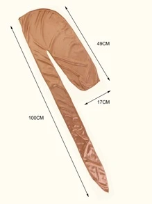 素色頭巾帽 - 卡其色 - 查看 5