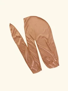 素色頭巾帽 - 卡其色 - 查看 6