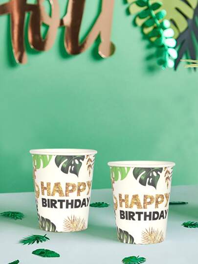 8pcs Disposable Birthday Party Cup