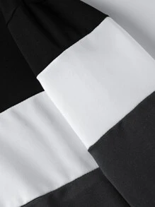 Manfinity Homme Men Colour-block Slogan Embroidery Drawstring Hoodie - Multicolor - View 7