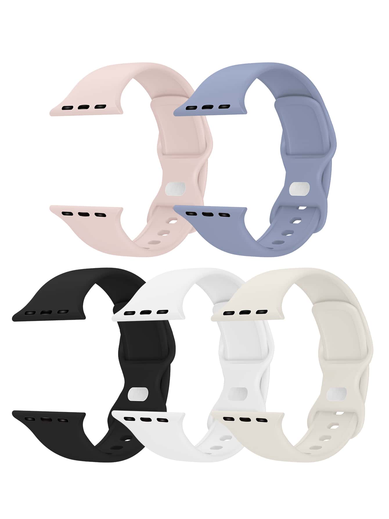5 Cái/bộ Dây đeo thể thao Tương thích với Apple Watch Band 38mm 40mm 41mm 42mm 44mm 45mm 49mm, Dây đeo silicon mềm chống nước đầy màu sắc và linh hoạt Tương thích với Apple Watch Apple Watch Series 9 Ultra 8 7 6 5 4 3 2 1 SE Nam nữ - Màu Hồng baby - Xem 1