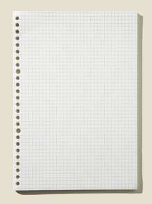 1 pieza papel de repuesto de cuaderno B5 - Blanco - Ver 1