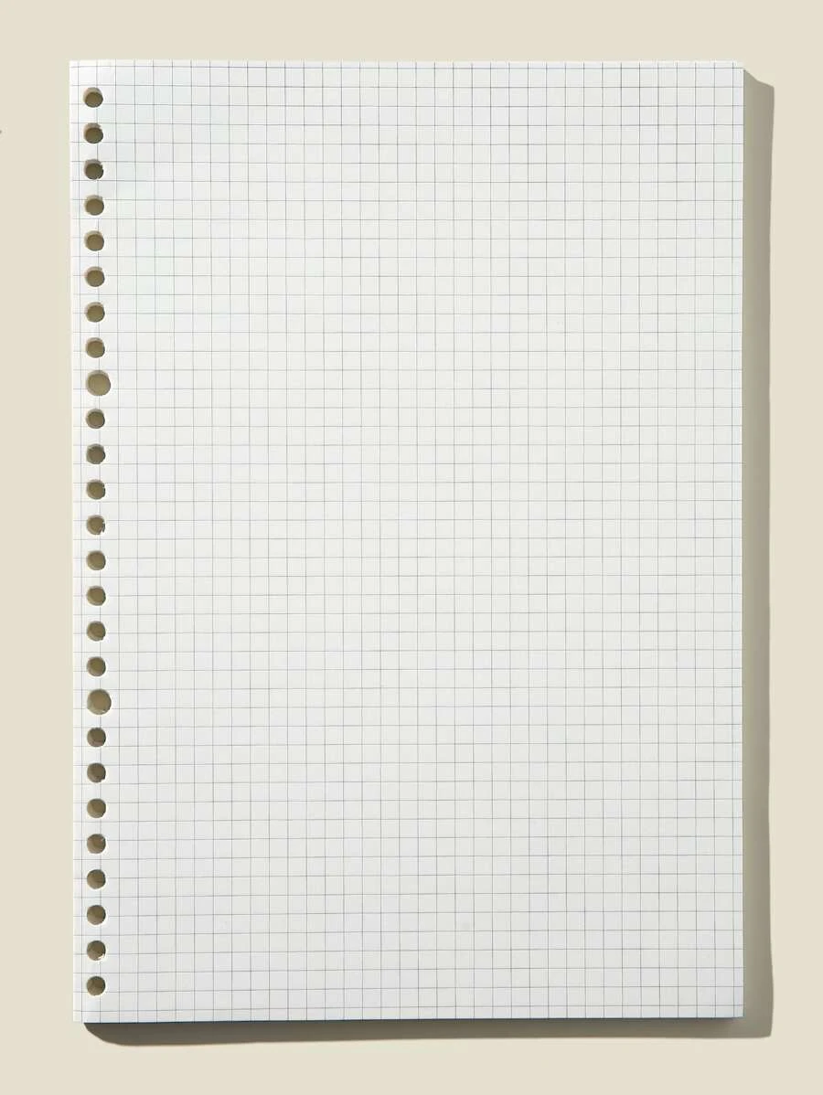 1 pieza papel de repuesto de cuaderno B5 - Blanco - Ver 1