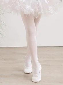 Quần tất tối giản cho bé gái mới biết đi - trắng - Xem 1