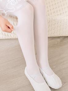 Quần tất tối giản cho bé gái mới biết đi - trắng - Xem 2