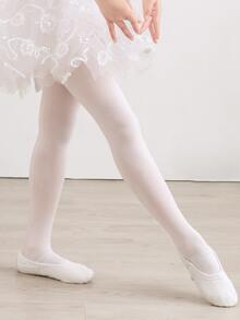 Quần tất tối giản cho bé gái mới biết đi - trắng - Xem 3
