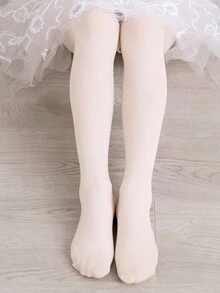 Quần tất tối giản cho bé gái mới biết đi - trắng - Xem 4