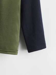 SHEIN Toddler Boys Plaid Print Colourblock Tee - Multicolor - View 4