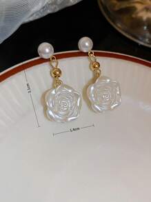 Đồ trang trí Ngọc Trai giả Hoa Thả hoa tai - Nhiều màu - Xem 3