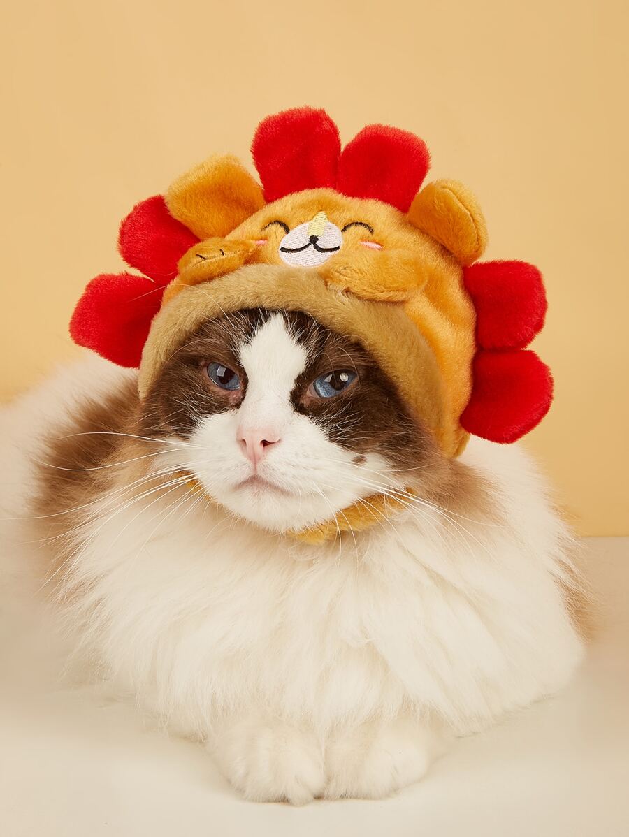 1pc Cartoon Graphic Pet Hat For Cat And Dog For Photo Prop Accessory - Multicolor - View 1